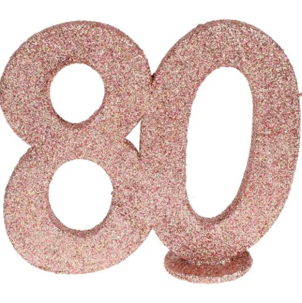 Glittrig 80 Års Dekoration Roseguld