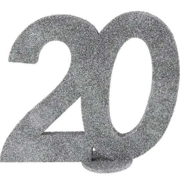 Glittrig 20 Års Dekoration Silver