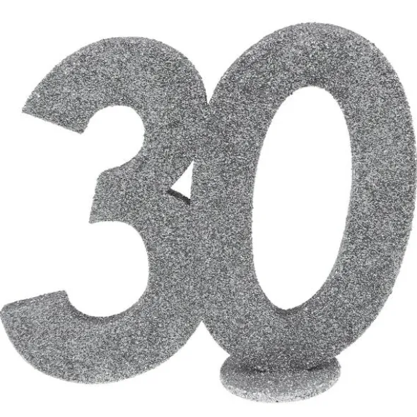Glittrig 30 Års Dekoration Silver