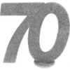 Glittrig 70 Års Dekoration Silver
