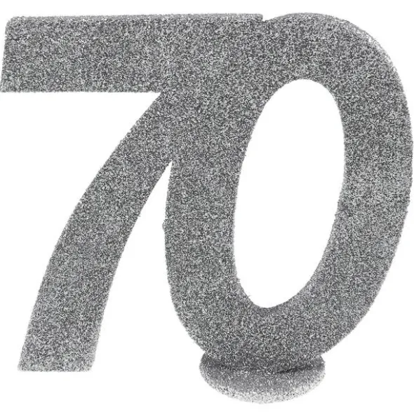 Glittrig 70 Års Dekoration Silver