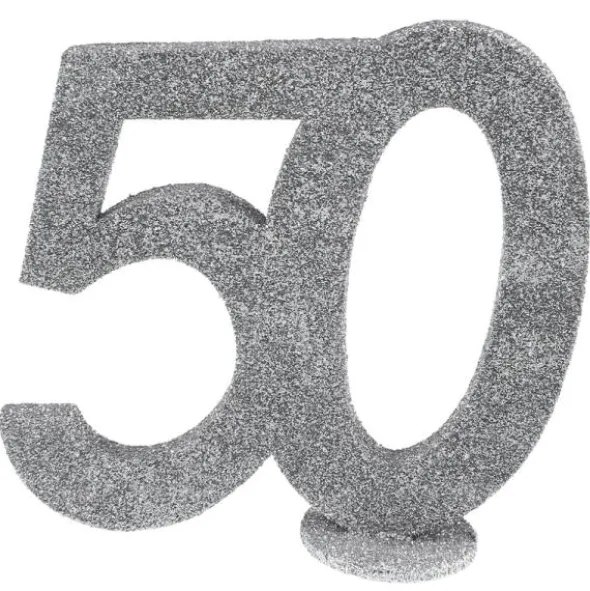Glittrig 50 Års Dekoration Silver