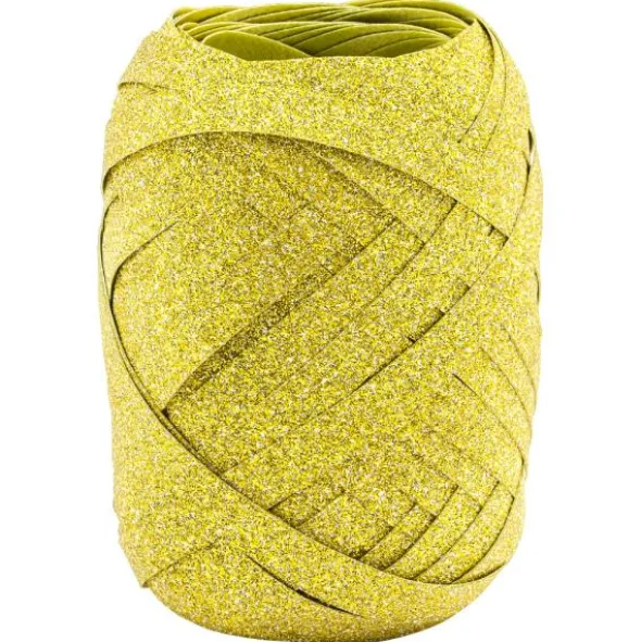 Glittrigt Presentsnöre Guld Deluxe