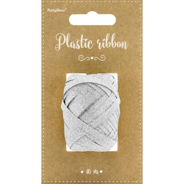 Glittrigt Presentsnöre Silver Deluxe