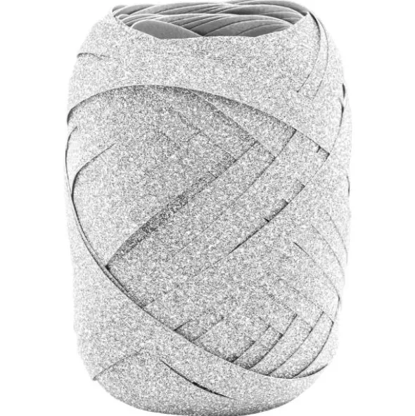 Glittrigt Presentsnöre Silver Deluxe