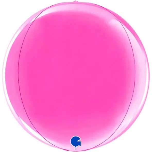 Globe Folieballong Fuchsia