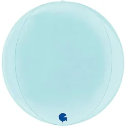 Globe Folieballong Pastell Blå