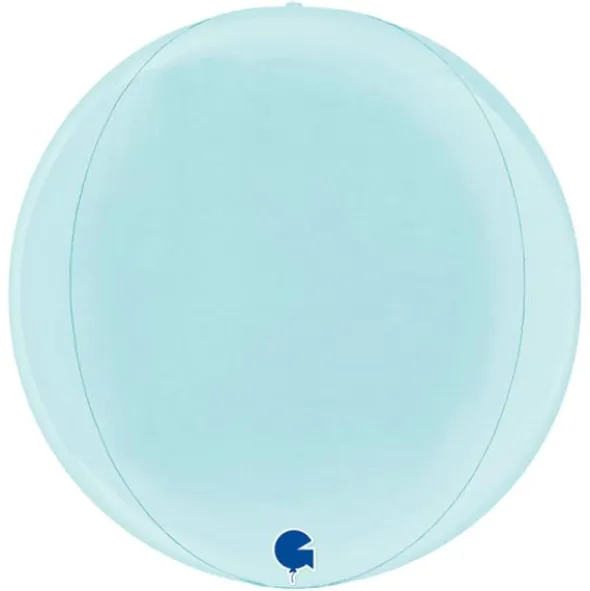 Globe Folieballong Pastell Blå