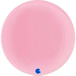 Globe Folieballong Pastell Rosa