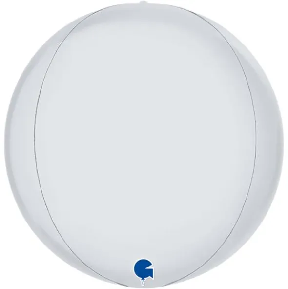 Globe Folieballong Satin Vit