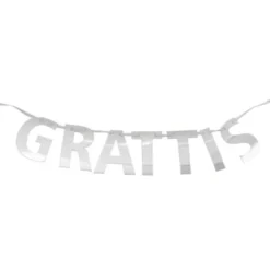 Grattis Banderoll Silver