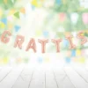 Grattis Bokstavsballonger Roseguld