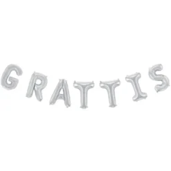 Grattis Bokstavsballonger Silver