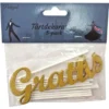 Grattis Cake Topper Guld 5-pack