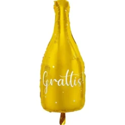 Grattis Champagneflaska Folieballong