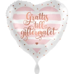 Grattis Till Giftermålet Ballong Rose