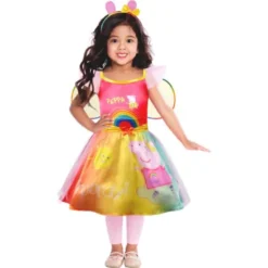 Greta Gris Rainbow Dräkt Barn 3-4 År (3-4 år)
