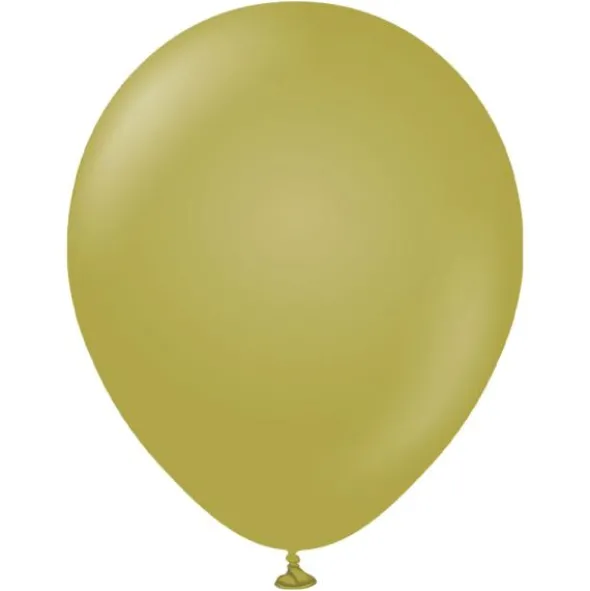 Gröna Stora Standard Latexballonger Olive (5-pack)