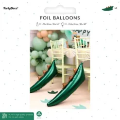 Grön Dinosauriesvans Folieballong