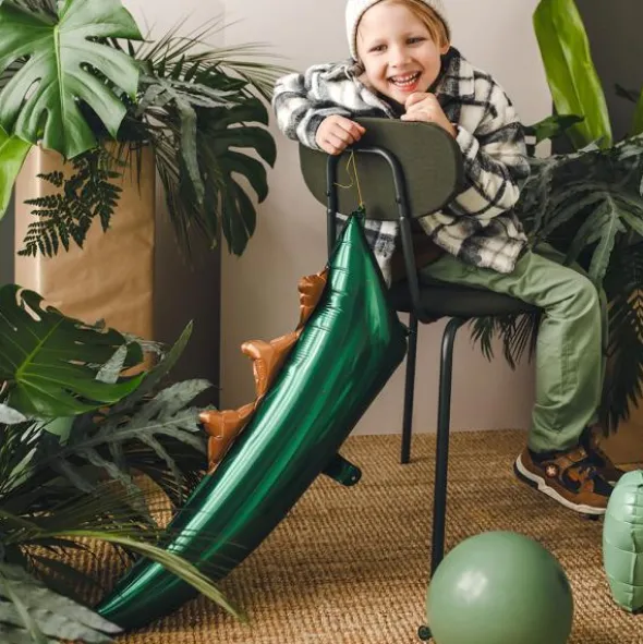 Grön Dinosauriesvans Folieballong