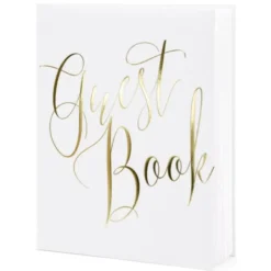 Gästbok Guest Book Vit och Guld