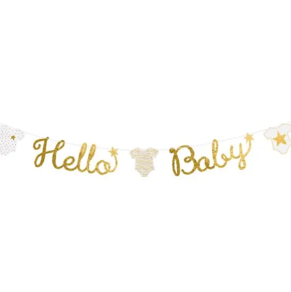 Guld Girlang Hello Baby