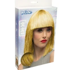 Guld Glitterperuk