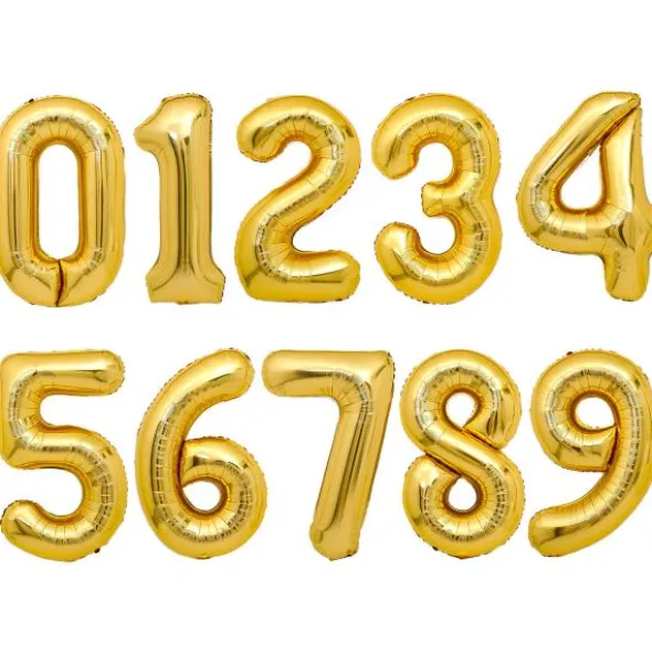 Guld Sifferballong (Siffra 0)