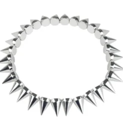 Halsband med Nitar Silver