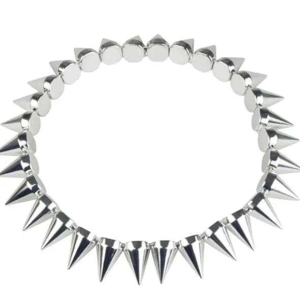 Halsband med Nitar Silver