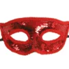 Halvmask med Paljetter Röd