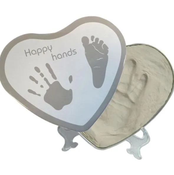 Hand- & Fotavtryck Hjärtformad Ask