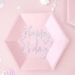 Happy B'day Assietter Ljusrosa