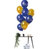 Happy Birthday Ballonger Mörkblå & Guld