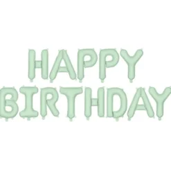 Happy Birthday Ballonggirlang Grön