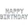 Happy Birthday Bokstavsballonger Silver