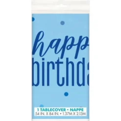 Happy Birthday Bordsduk Blå