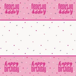 Happy Birthday Bordsduk Rosa
