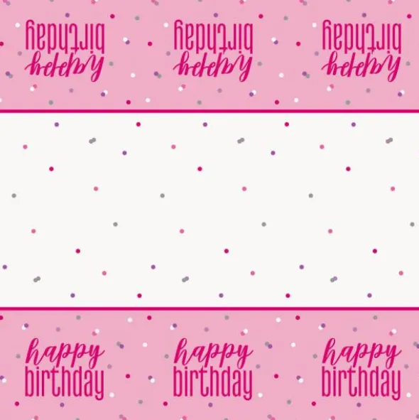 Happy Birthday Bordsduk Rosa