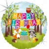 Happy Birthday Folieballong Skogsdjur