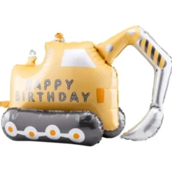 Happy Birthday Folieballong Grävmaskin