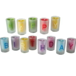 Happy Birthday Färgade Ljus i Glas
