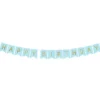 Happy Birthday Girlang Ljusblå & Guld