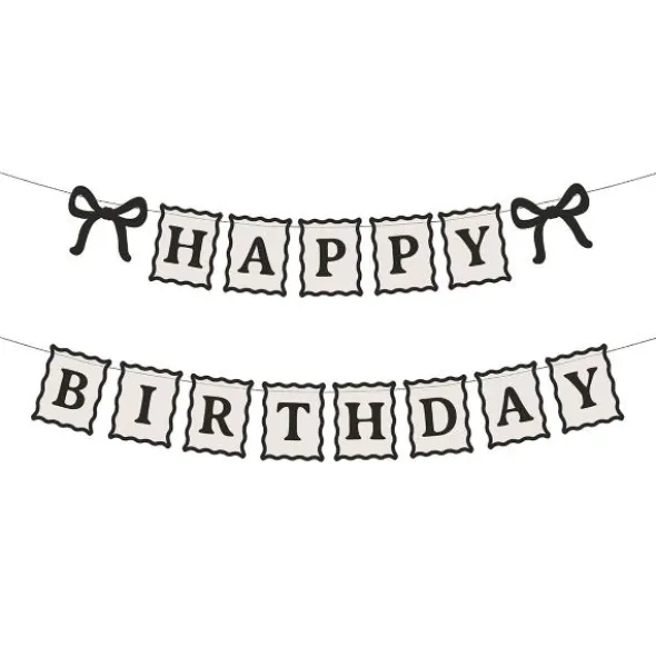 Happy Birthday Girlang med Rosetter 1 m