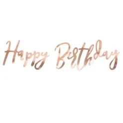 Happy Birthday Girlang Metallic Roseguld