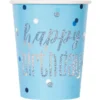 Happy Birthday Muggar Blå & Silver