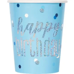 Happy Birthday Muggar Blå & Silver