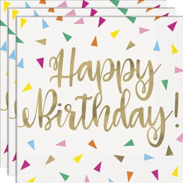 Happy Birthday Servetter Konfetti