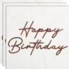 Happy Birthday Servetter Roséguld 16-pack
