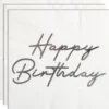 Happy Birthday Servetter Silver 16-pack